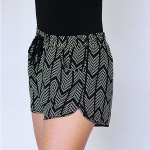 Fun Pattern Black and White Shorts